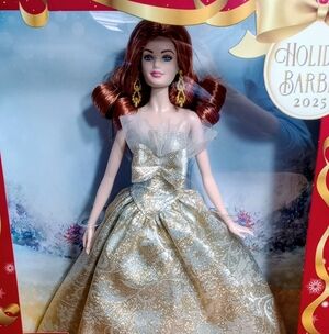 Barbie Signature 2025 Holiday Barbie Gorgeous Red Hair MIB